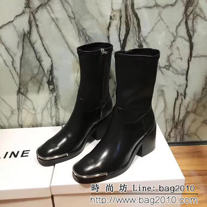 CHANEL香奈兒 2018亞力山大王 最新款 舒適百搭女靴 牛皮+彈力U QZS2360